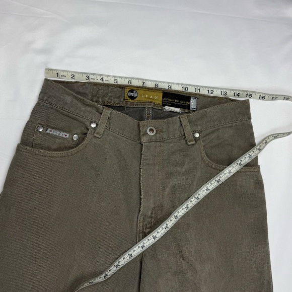 Vtg Levis SilverTab Lean Men Jeans 30 x 33 Slim Fit 90s Dark Beige Distressed B8 - Picture 9 of 11